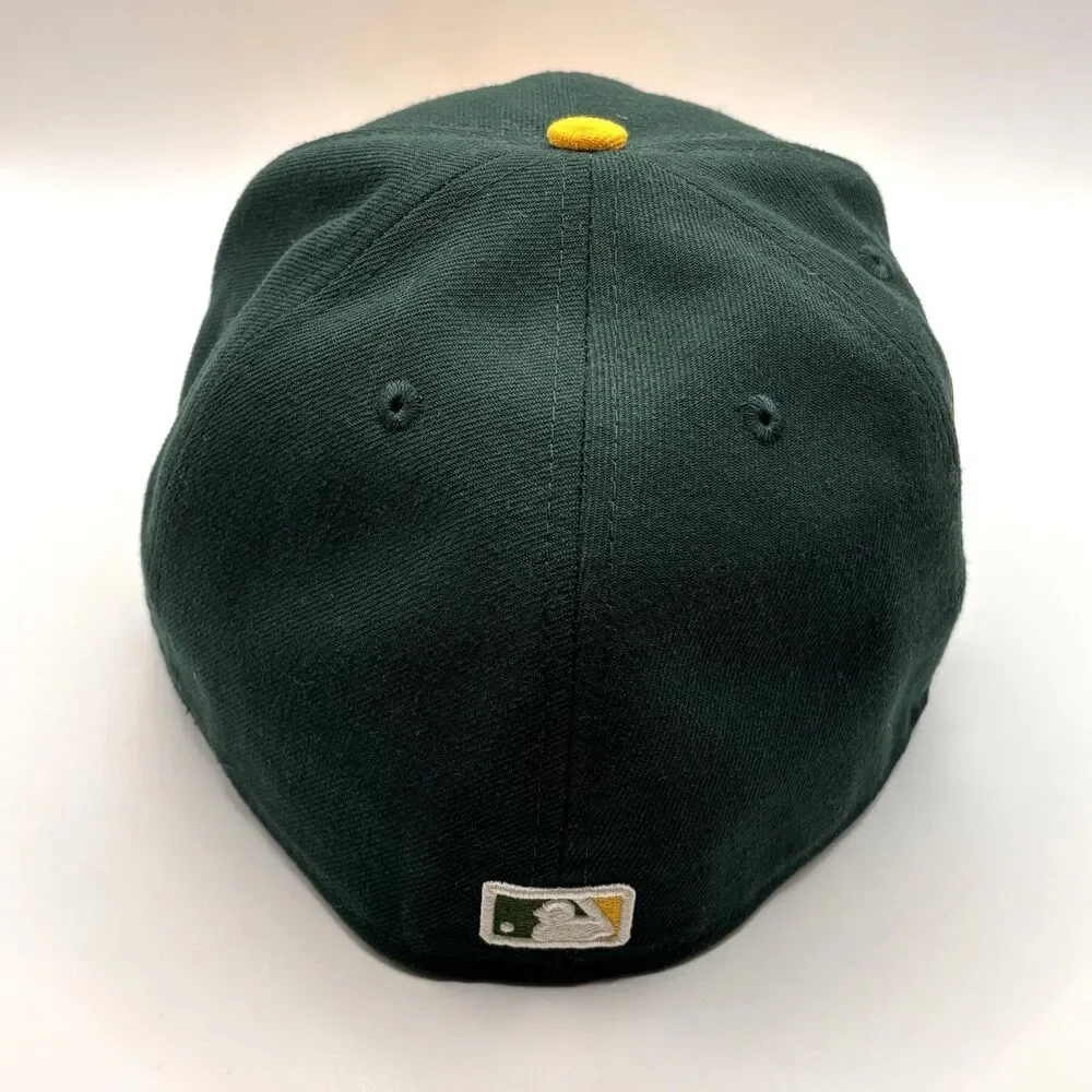 Oakland Athletics New Era On Field Hat Cap 2018 50 Years A's Patch Fitted 7 1/2